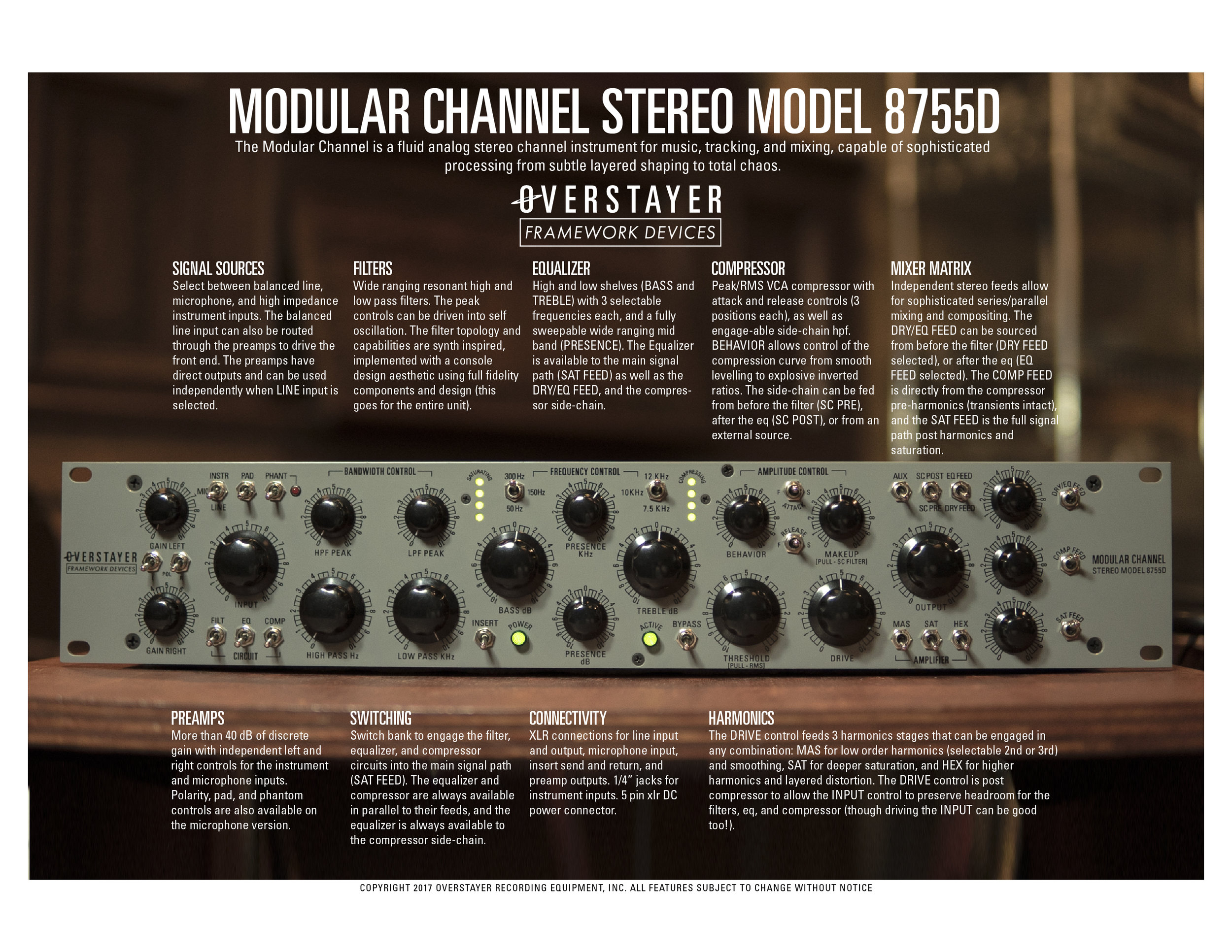 Overstayer MODULAR CHANNEL STEREO MODEL 8755DM Overstayer MODULAR CHANNEL STEREO MODEL 8755DM