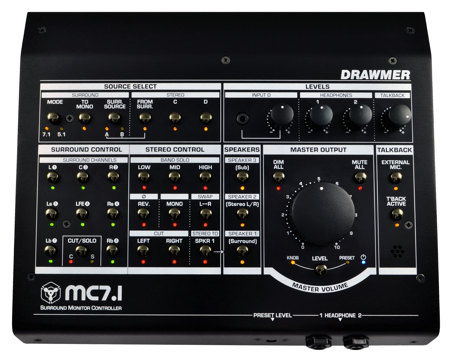 Drawmer MC7.1 - Surround Monitor Controller Drawmer MC7.1 - Surround Monitor Controller