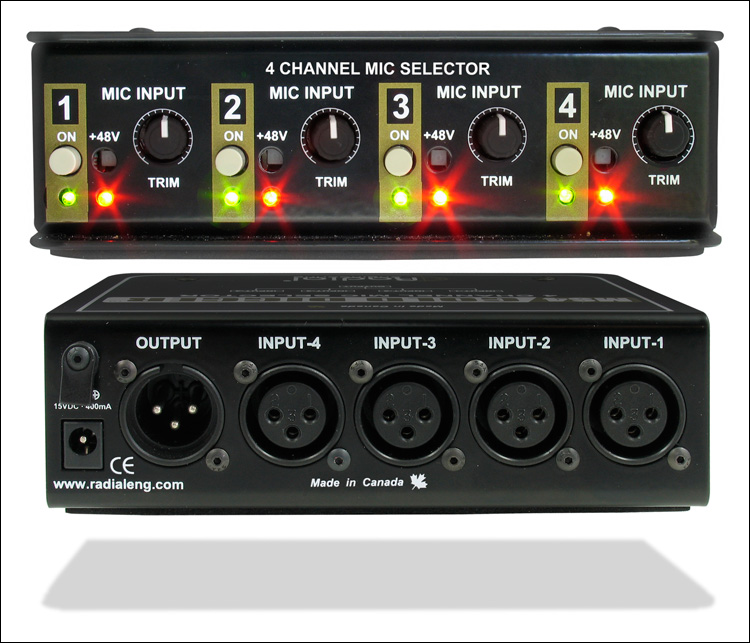 Radial Gold Digger 4-Channel Mic Selector Radial Gold Digger 4-Channel Mic Selector