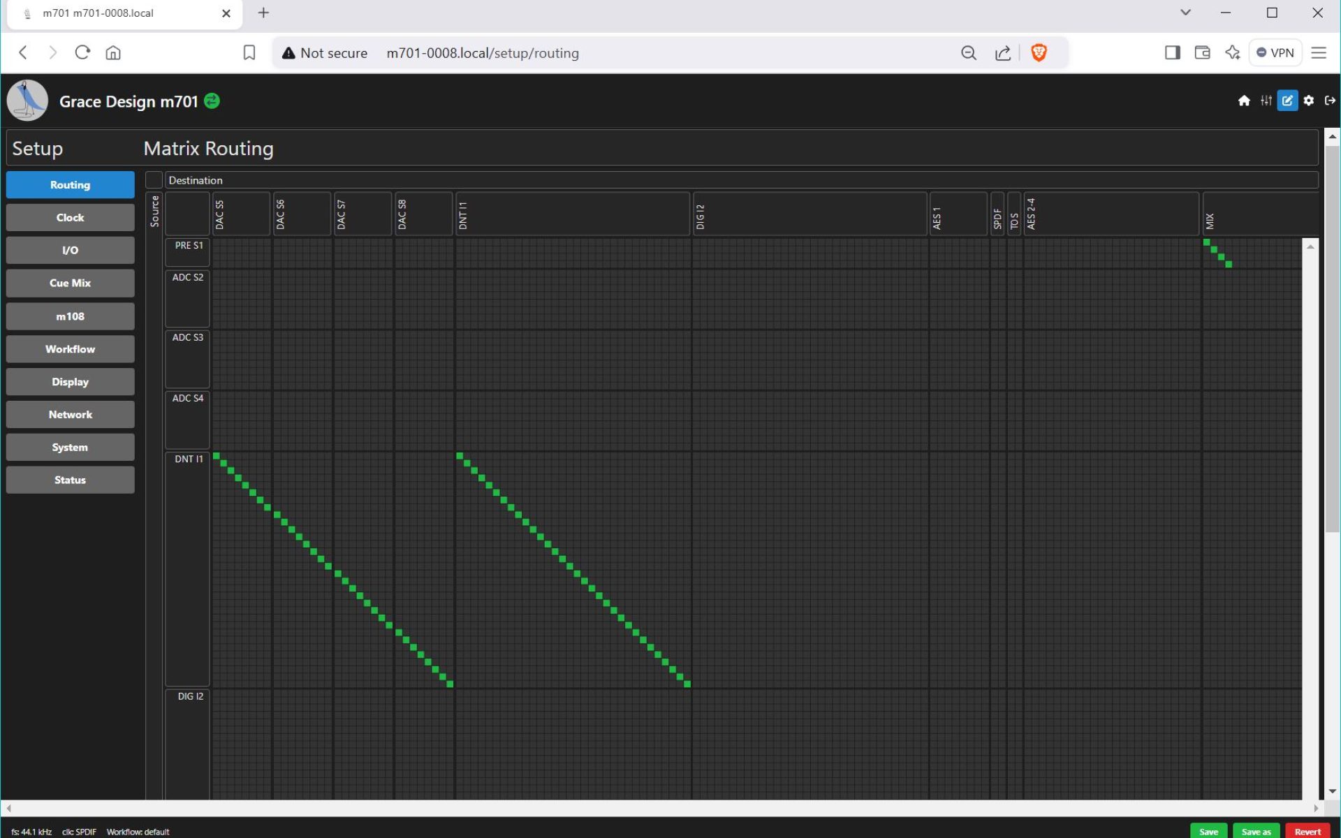 Grace Design m701 Audio Interface AD/DA Grace Design m701 Audio Interface AD/DA