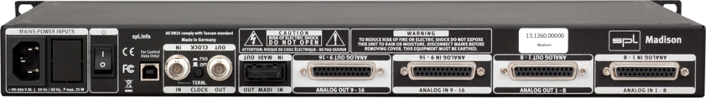 SPL Madison 16+16 Channel MADI Interface SPL Madison 16+16 Channel MADI Interface