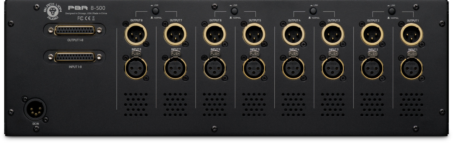 Black Lion Audio PBR8-500 8-Slot Rack/PSU with Built-in Patchbay Black Lion Audio PBR8-500 8-Slot Rack/PSU with Built-in Patchbay